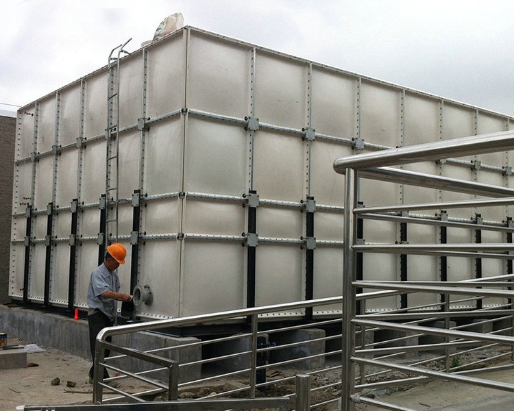 Professional water tank cleaning service in action